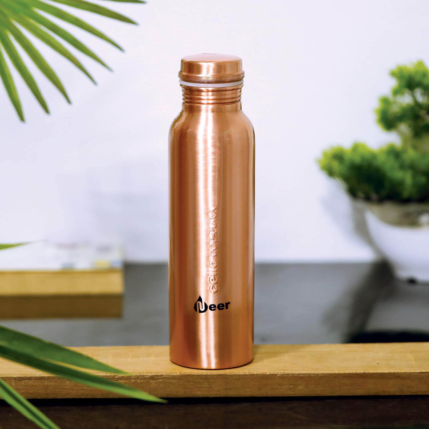 Cello Cop-pura Neer Copper Water Bottle | 1000 Ml | Copper